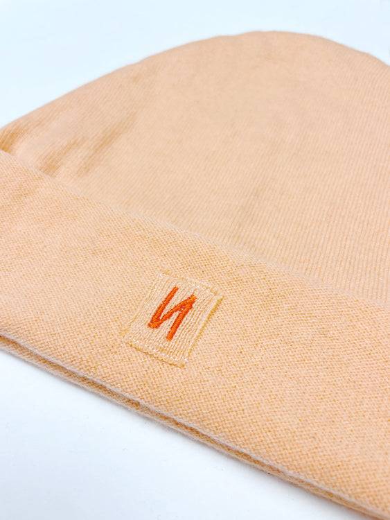 Nonoi Studio MÜTZE "HORA" PASTELLORANGE AUS KASCHMIR Speichern exportieren