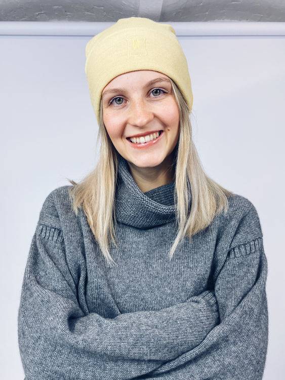 Nonoi Studio GELBE MÜTZE "DRESDEN" AUS WOLLE // UNISEX zollfrei