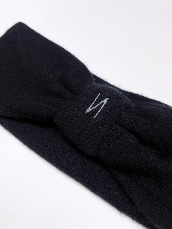 Nonoi Studio STIRNBAND "BROCKEN" SCHWARZ // WOLLE + KASCHMIR 50% Rabatt für begrenzte Zeit