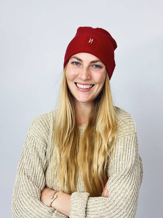 Nonoi Studio ROTE MÜTZE "PARIS" AUS KASCHMIR // UNISEX Schlussverkauf