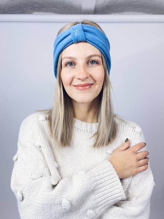 Nonoi Studio HELLBLAUES STIRNBAND "BLUE" // WOLLE Kostenloser Versand