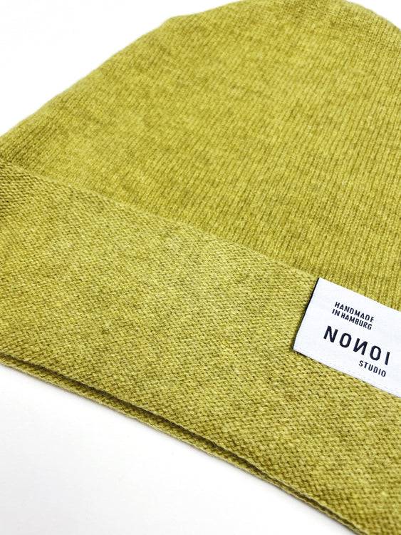 Nonoi Studio HELLGRÜNE MÜTZE "ULLO" AUS WOLLE // UNISEX Fabrikpreis