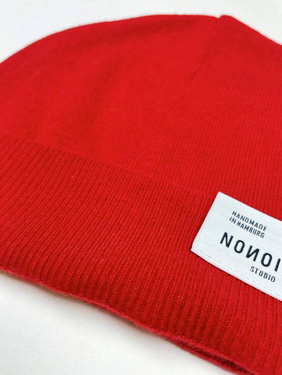 Nonoi Studio ROTE MÜTZE "ORJU" AUS KASCHMIR // UNISEX Begrenztes Angebot