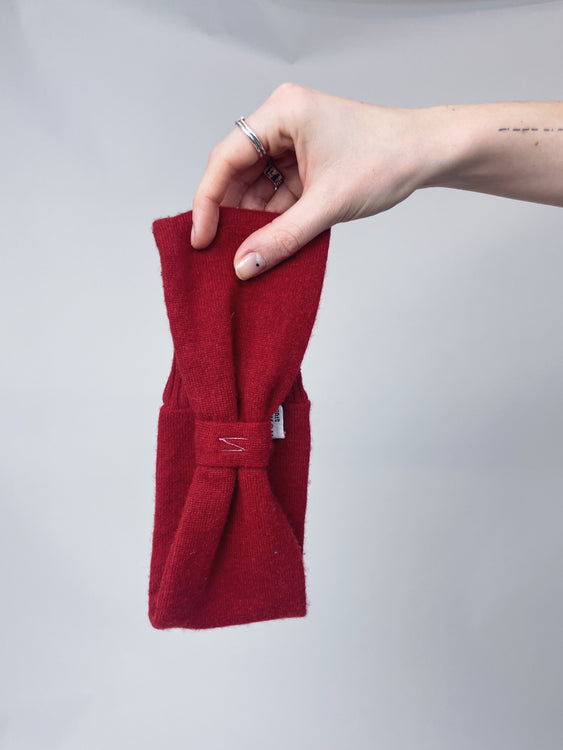 Nonoi Studio ROTES STIRNBAND // KASCHMIR Saisonschlussverkauf