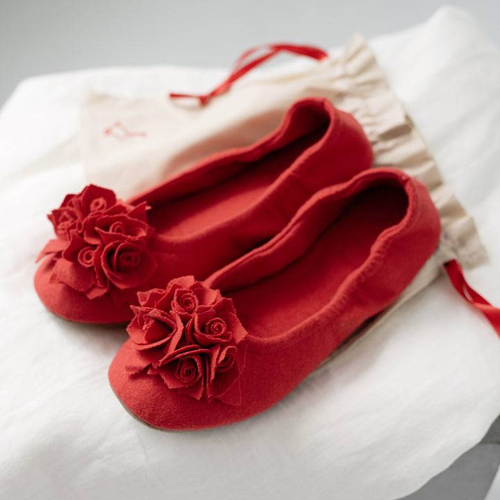 ﻿Pampuschen Grace wool erdbeere Weihnachtsangebot
