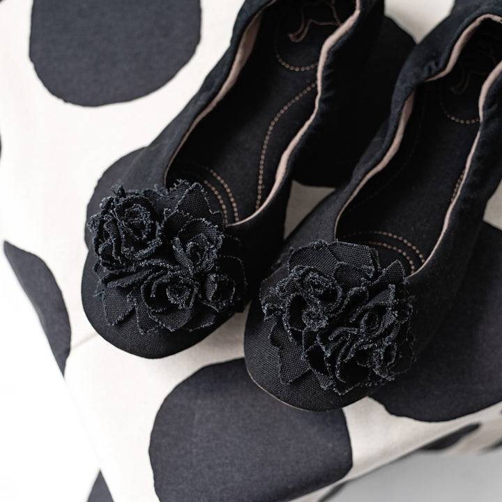 Pampuschen Grace cotton canvas schwarz Osterangebot