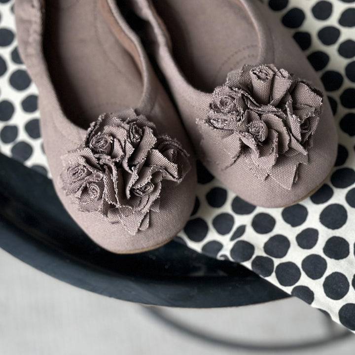 Pampuschen Grace cotton canvas lehm Valentinstagsangebot