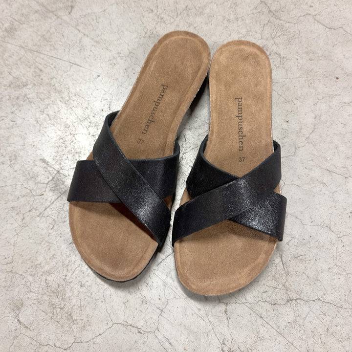 Pampuschen Lyda B metallic schwarz Lagerräumung