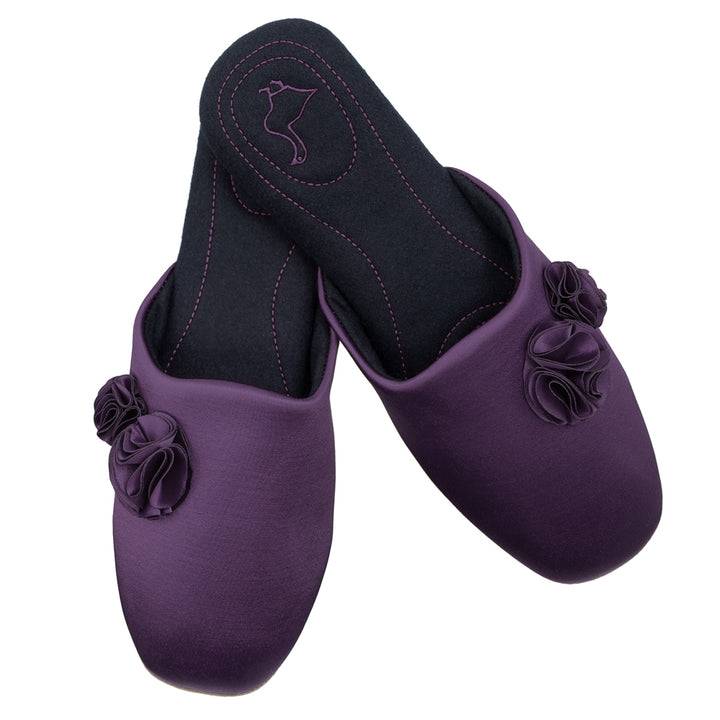 Pampuschen Ginger satin aubergine Zeitlich begrenztes Angebot