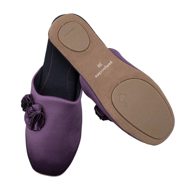 Pampuschen Ginger satin aubergine Zeitlich begrenztes Angebot