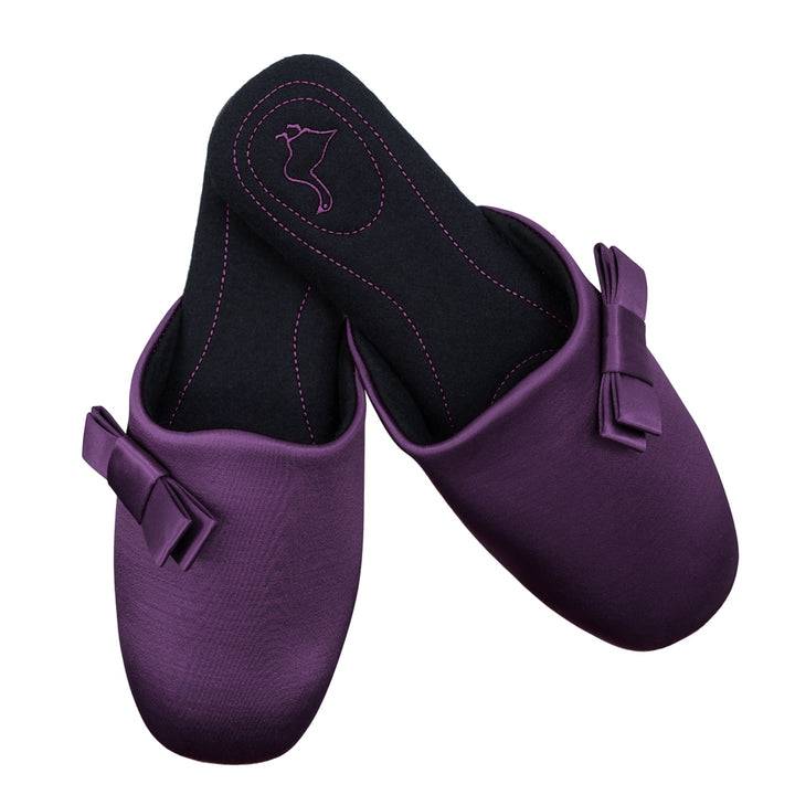Pampuschen Jane satin aubergine Bestseller