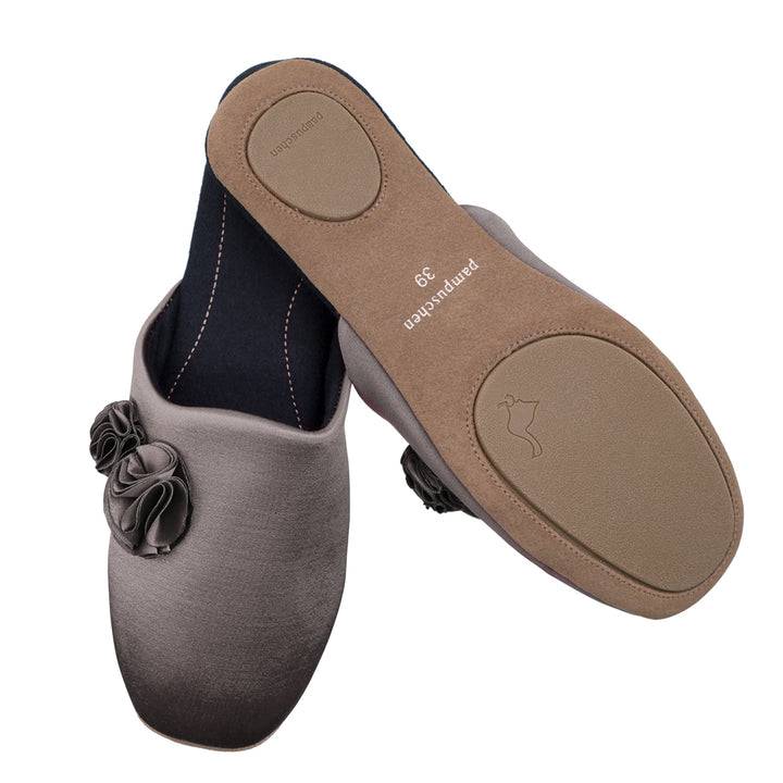 Pampuschen Ginger satin taupe Kauf eins, bekomm eins gratis