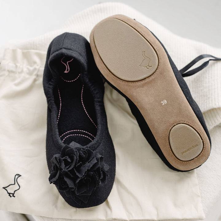 Pampuschen Grace wool schwarz Zeitbegrenzte Promotion