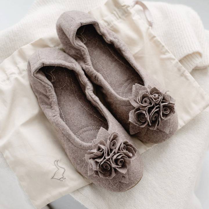 Pampuschen Grace wool trüffel Bis zu 60% Rabatt