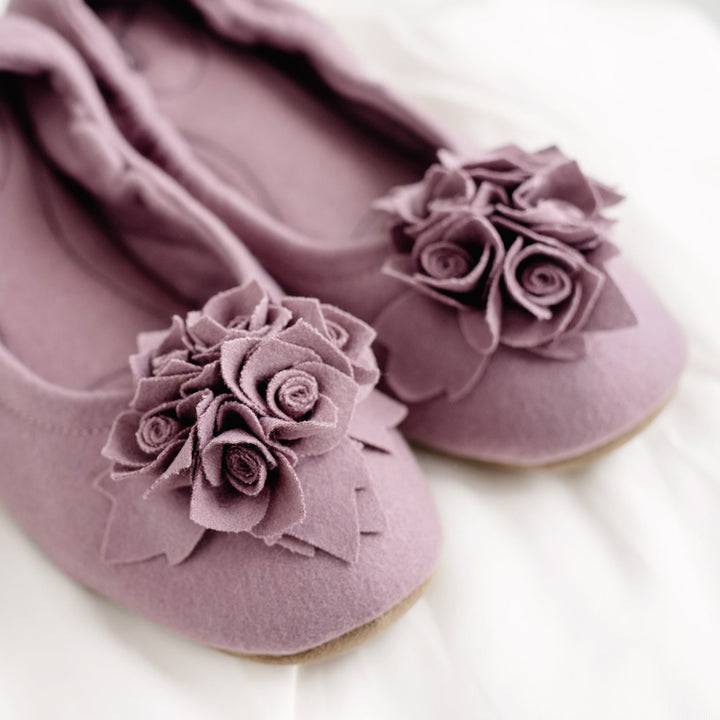 Pampuschen Grace wool dunkle malve 50% Rabatt mit kostenlosem Versand