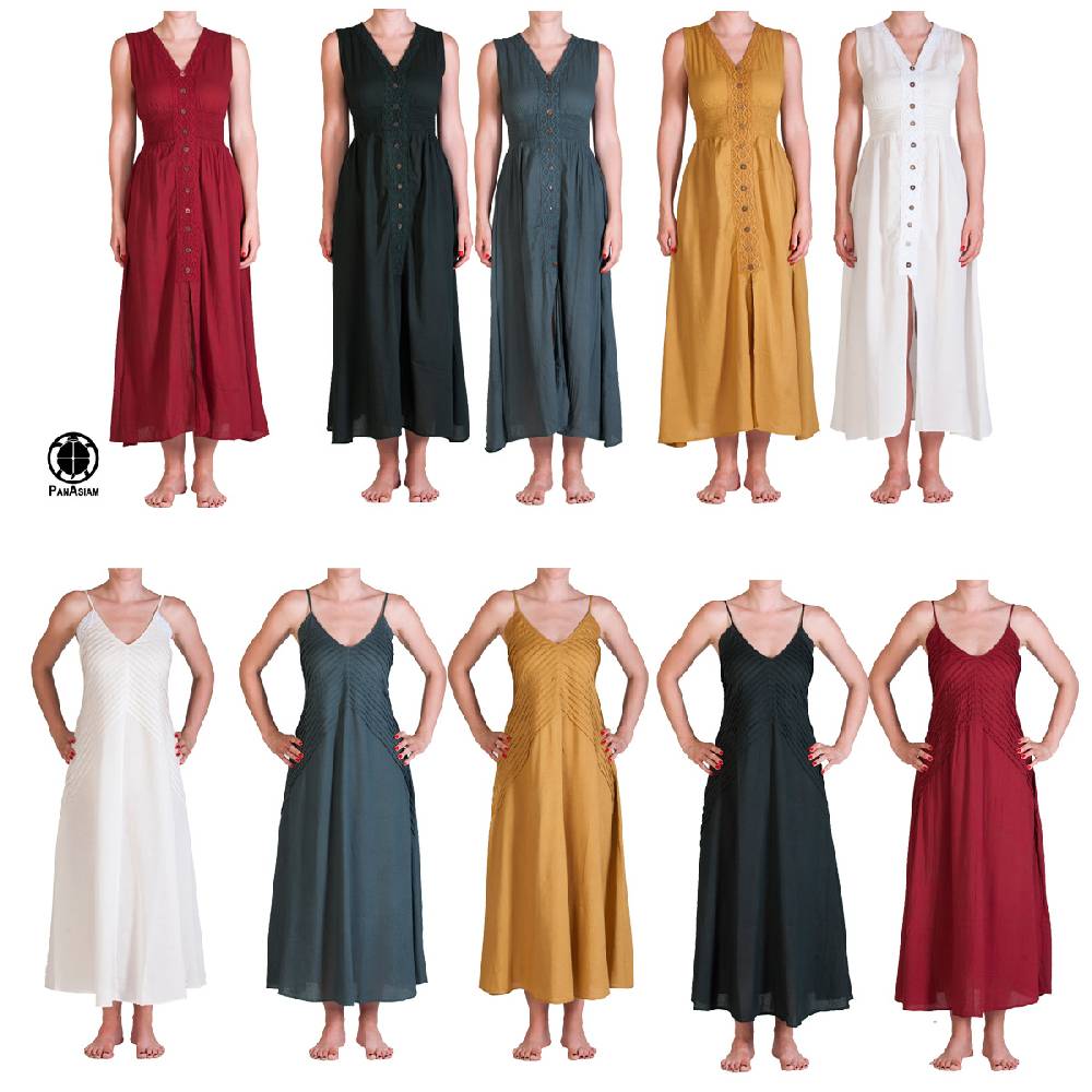 Panasiam Sommerkleid aus Baumwolle | verschiedene Schnitte Räumungsverkauf