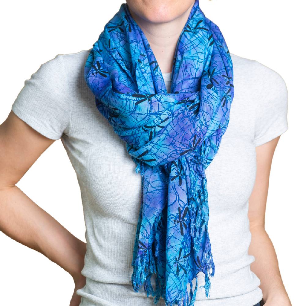 Panasiam Sarong Wachsbatik blautöne Günstig kaufen