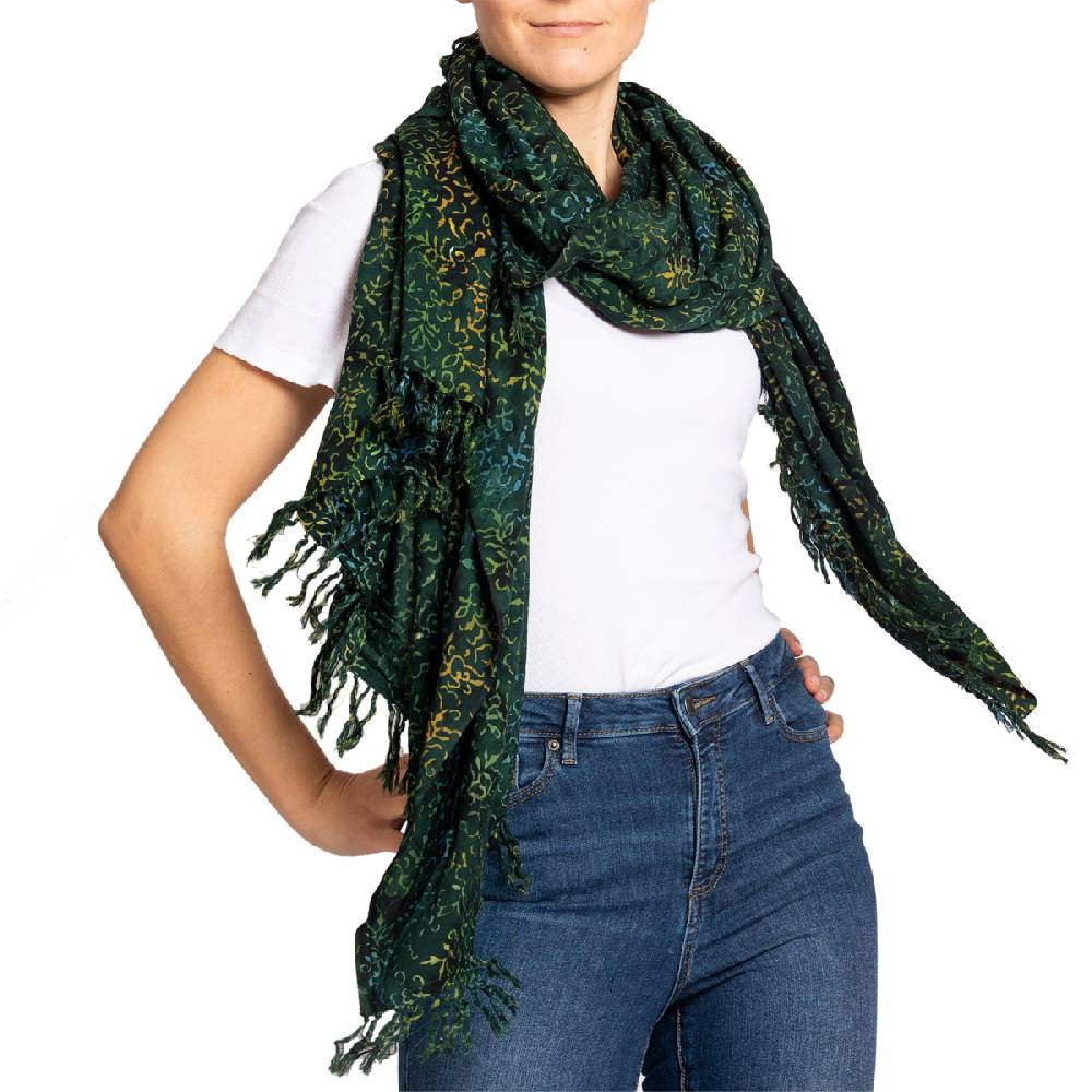 Panasiam Sarong Wachsbatik grüntöne Online Shopping
