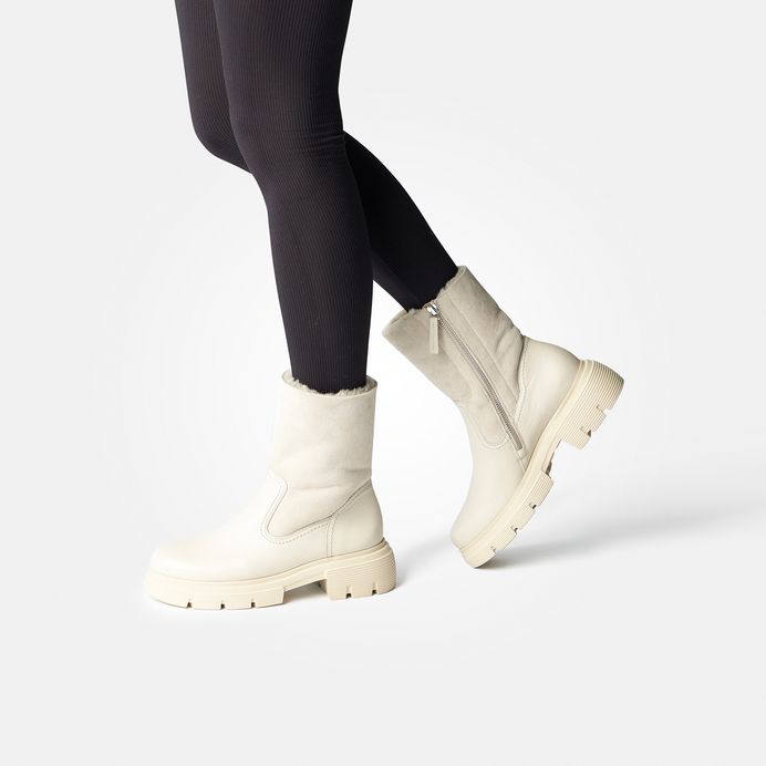 Paul Green Stiefelette mit Lammfell 8064-004 Lagerräumung