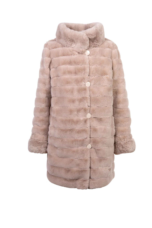 Petite M. Kunstpelz Jacke zum Wenden Creme Vatertagsangebot