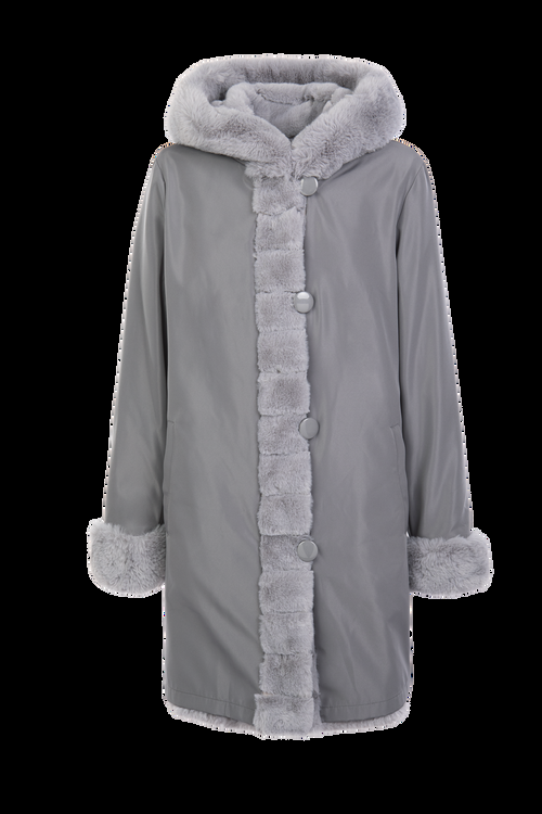 Petite M. Kunstfell WendeJacke in Platinum Grau Exklusive Angebote