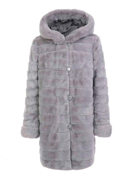 Petite M. Kunstfell WendeJacke in Platinum Grau Exklusive Angebote