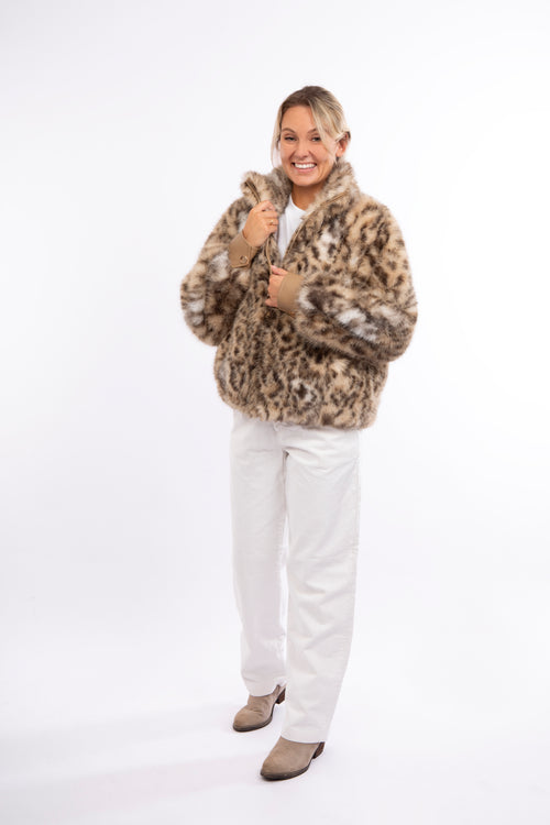 Petite M. Kunstpelz Blouson mit Tiger-Print Saisonale Angebote