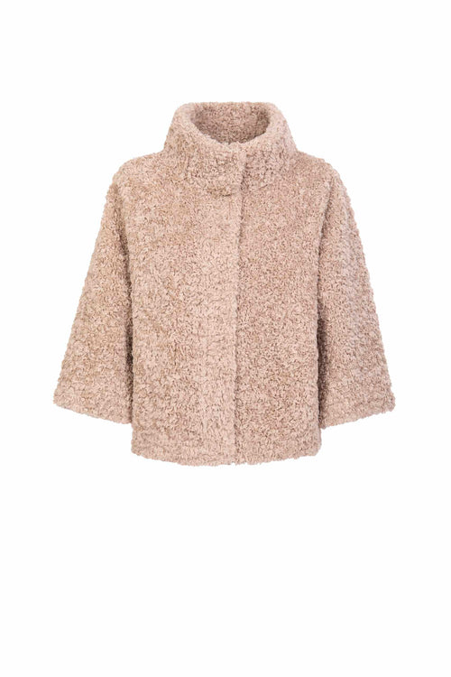 Petite M. Teddyfell Kurze Jacke in Beige Kauf eins, bekomm eins gratis