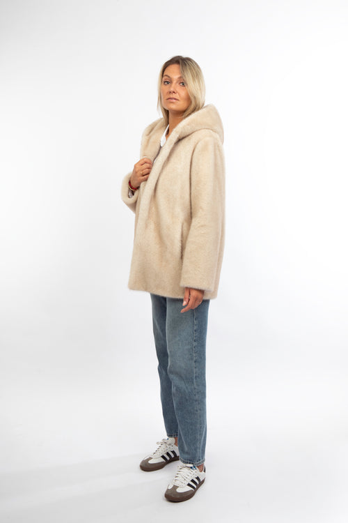 Petite M. Kunstfell Jacke Creme Auslauf