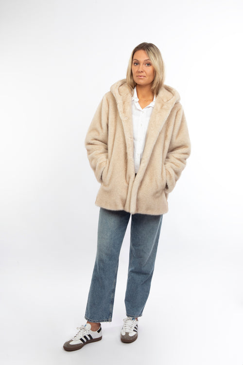 Petite M. Kunstfell Jacke Creme Auslauf