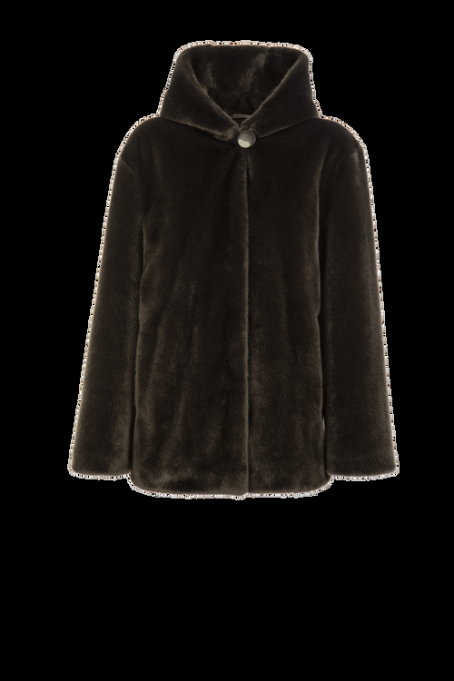 Petite M. Kunstpelzjacke in Dark Taupe Jubiläumsangebot