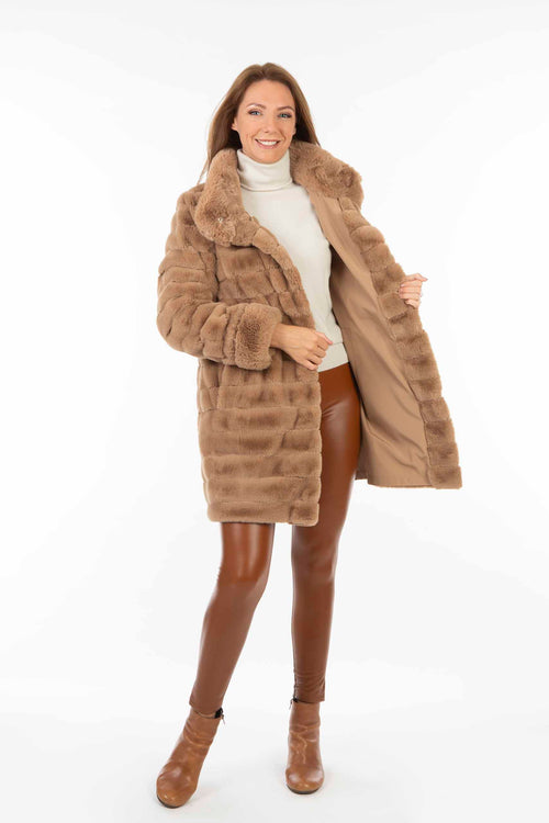 Petite M. Kunstpelz Jacke zum Wenden Camel Bis zu 50% Rabatt
