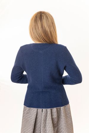 Pezzo D'oro Damenstrickjacke,Merinowolle,Trachtenstrickjacke,marine Valentinstagsangebot