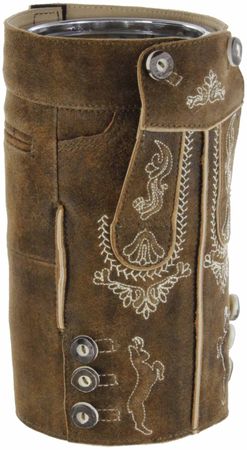 Pezzo D'oro Bergheimer Weinkühler mit Lederhose, echte Ledermanschette bestickt ,Fb stone Heißer Verkauf