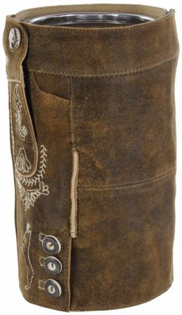 Pezzo D'oro Bergheimer Weinkühler mit Lederhose, echte Ledermanschette bestickt ,Fb stone Heißer Verkauf
