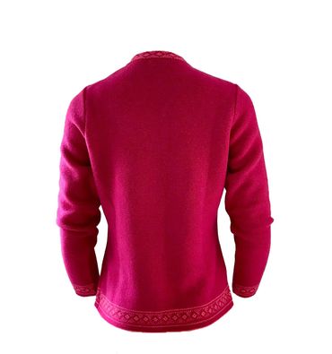 Pezzo D'oro Damentrachtenstrickjacke pink, reine Merinowolle,nachhaltig aus Bayern Neueste Mode