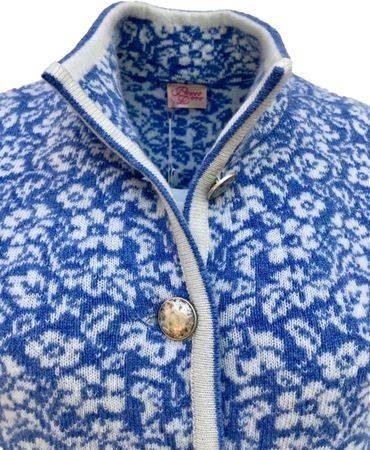 Pezzo D'oro Pezzo D&#039;oro Damenstrickmantel, Merino Wolle für den Übergang,Fb eisblau/ecreu Zeitlich begrenztes Angebot