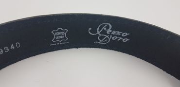 Pezzo D'oro Bayern-Gürtel Büffelleder schwarz inkl. Schließe mit Bayern-Wappen altsilber Tiefpreis