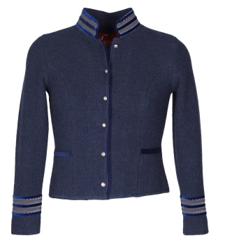 Pezzo D'oro Damen Trachtenstrickjacke in jeansblau von Litzlfelder JETZT KAUFEN