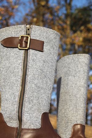 Pezzo D'oro Damen Winterstiefel Leder, gefüttert, mit hohem Filzschaft, im Sale minus 20% Neueste Stile