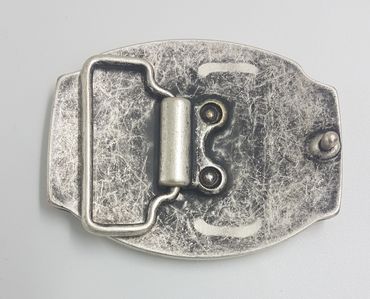 Pezzo D'oro Wechsel-Gürtelschnalle aus Altsilber mit fränkischem Wappen Sonderangebot der Fabrik
