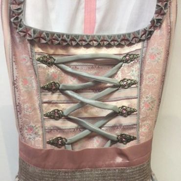 Pezzo D'oro Designer Dirndl Midi rose/silber Festtagsdirndl,Pezzo D&#039;oro Vierteljährliche Förderung