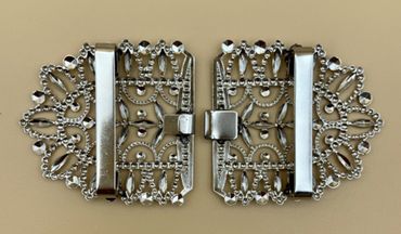 Pezzo D'oro Dirndlspangerl,Schürzenspange,Trachtenschließe silber,made in Germany Verkauf