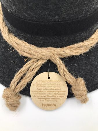 Pezzo D'oro Filzhut, Freizeithut aus Wollfilz Wanderhut,Farbe anthrazit im Angebot