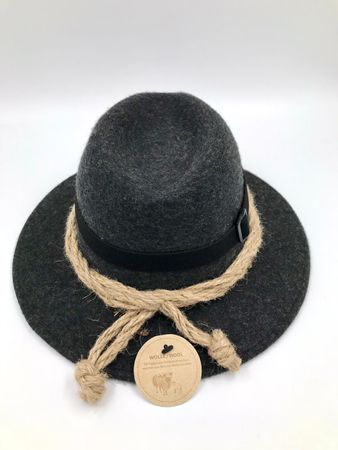Pezzo D'oro Filzhut, Freizeithut aus Wollfilz Wanderhut,Farbe anthrazit im Angebot