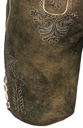 Pezzo D'oro Herren Lederhose von Hammerschmid, braun antik,softes Ziegenleder Fabrikpreis