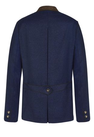 Pezzo D'oro Herren Trachtenjanker blau optimale Passform in Übergrößen,elastisch Sonderangebot