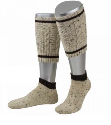 Pezzo D'oro Loferl 2-teilig, Farbe naturmeliert/braun, rustikaler Strick in Handstrickoptik Valentinstagsangebot