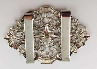 Pezzo D'oro Schürzenschließe mit Swarovskistein, Dirndlschleife,silber Tägliche Deals