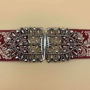 Pezzo D'oro Schürzenschließe, Trachtenschließe Dirndlschließe,altsilber 2-tlg Wochenangebot